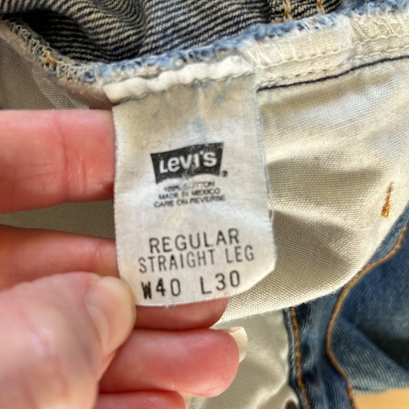 Vintage 90s Y2K Levi’s Regular Straight Leg Jeans 40x30 - Picture 8 of 11